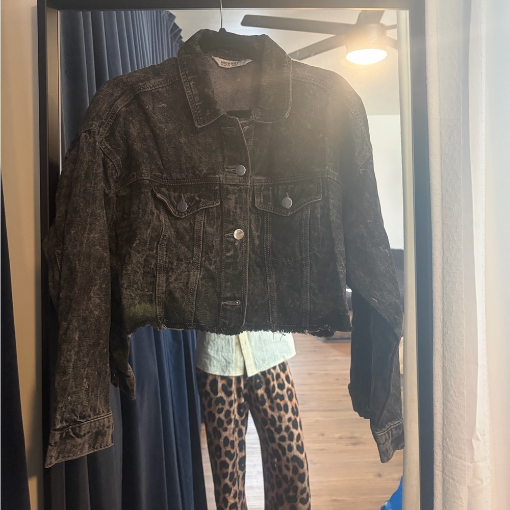 Highway Jeans Black Denim Cropped Jacket